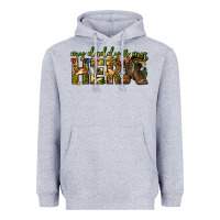 Heather Grey my daddy is my hero army western Heavyweight Hoodie - texasbilliewilder