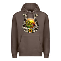 Coffee horseshoe sunset Premium Hoodie - JahusDesignShop