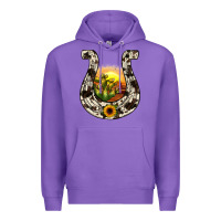 Purple horseshoe sunset Premium Hoodie - JahusDesignShop
