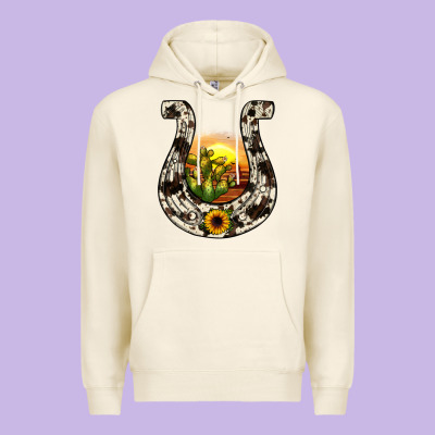Horseshoe Sunset Premium Hoodie Designed By Jahusdesignshop