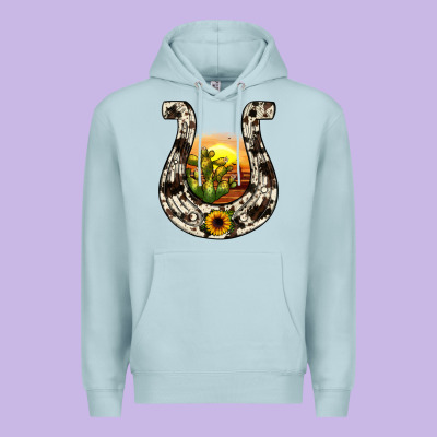 Horseshoe Sunset Premium Hoodie Designed By Jahusdesignshop