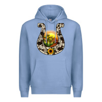 Colony Blue horseshoe sunset Premium Hoodie - JahusDesignShop