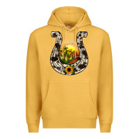 Mustard horseshoe sunset Premium Hoodie - JahusDesignShop