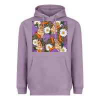 Lavender easter bunny carrot daisys leopard glitter Heavyweight Hoodie - RanaPortraitStore
