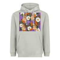 Moon Dust easter bunny carrot daisys leopard glitter Heavyweight Hoodie - RanaPortraitStore