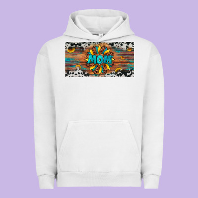 Leopard Sunflower Mom License Plate Urban Hoodie Designed By Artiststas