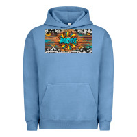 Pigment Pebble Blue leopard sunflower mom license plate Urban Hoodie - Artiststas