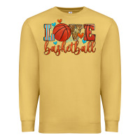 Antique Gold love basketball Premium Sweatshirt - Zillion Design Studio