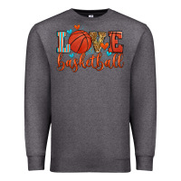 Charcoal Heather love basketball Premium Sweatshirt - Zillion Design Studio