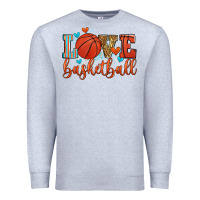 Heather Grey love basketball Premium Sweatshirt - Zillion Design Studio