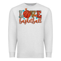 Oatmeal Heather love basketball Premium Sweatshirt - Zillion Design Studio
