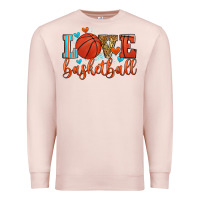 Pale Pink love basketball Premium Sweatshirt - Zillion Design Studio