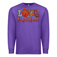 Purple love basketball Premium Sweatshirt - Zillion Design Studio