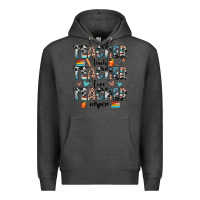 Charcoal Heather teacher teach love inspire Premium Hoodie - JahusDesignShop