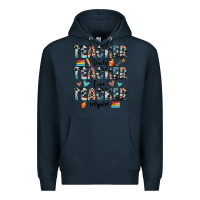 Navy teacher teach love inspire Premium Hoodie - JahusDesignShop