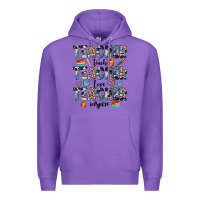Purple teacher teach love inspire Premium Hoodie - JahusDesignShop