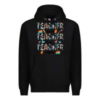 Black teacher teach love inspire Premium Hoodie - JahusDesignShop