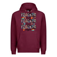 Burgundy teacher teach love inspire Premium Hoodie - JahusDesignShop
