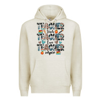 Oatmeal Heather teacher teach love inspire Premium Hoodie - JahusDesignShop