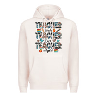 Pale Pink teacher teach love inspire Premium Hoodie - JahusDesignShop