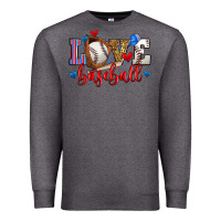Charcoal Heather love baseball Premium Sweatshirt - Zillion Design Studio