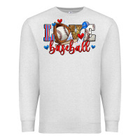 Oatmeal Heather love baseball Premium Sweatshirt - Zillion Design Studio