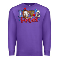 Purple love baseball Premium Sweatshirt - Zillion Design Studio