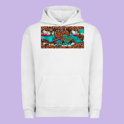Hearts Mama License Plate Urban Hoodie Designed By Artiststas