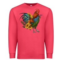 Cardinal rooster with sunflowers Premium Sweatshirt - RanaPortraitStore