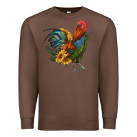 Chestnut rooster with sunflowers Premium Sweatshirt - RanaPortraitStore