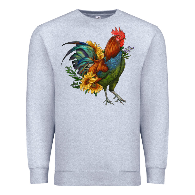 Rooster With Sunflowers Premium Sweatshirt by RanaPortraitStore | Teevron