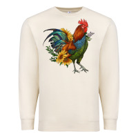 Sandshell rooster with sunflowers Premium Sweatshirt - RanaPortraitStore