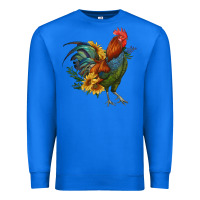 True Royal rooster with sunflowers Premium Sweatshirt - RanaPortraitStore
