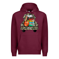 Burgundy farm truck,back to school Premium Hoodie - JahusDesignShop