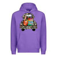 Purple farm truck,back to school Premium Hoodie - JahusDesignShop