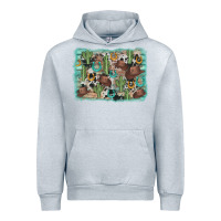 Heather Grey cactus cowboy hat background Urban Hoodie - AdoDesignShop