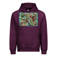 Mauve Wine cactus cowboy hat background Urban Hoodie - AdoDesignShop