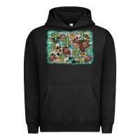 Pigment Black cactus cowboy hat background Urban Hoodie - AdoDesignShop