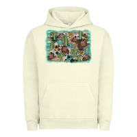 Pigment Pistachio cactus cowboy hat background Urban Hoodie - AdoDesignShop