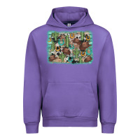 Tulip cactus cowboy hat background Urban Hoodie - AdoDesignShop