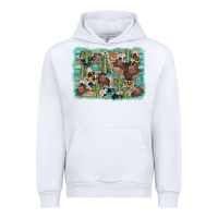 White cactus cowboy hat background Urban Hoodie - AdoDesignShop