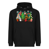 Black christmas trees with baseball Heavyweight Hoodie - Zillion Design Studio
