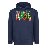 Navy christmas trees with baseball Heavyweight Hoodie - Zillion Design Studio
