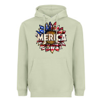 Matcha merica with sunflower Heavyweight Hoodie - texasbilliewilder