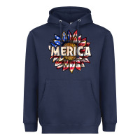 Navy merica with sunflower Heavyweight Hoodie - texasbilliewilder