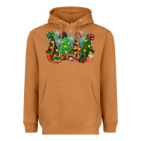 Meerkat christmas trees with football Heavyweight Hoodie - Zillion Design Studio