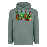 Sage christmas trees with football Heavyweight Hoodie - Zillion Design Studio