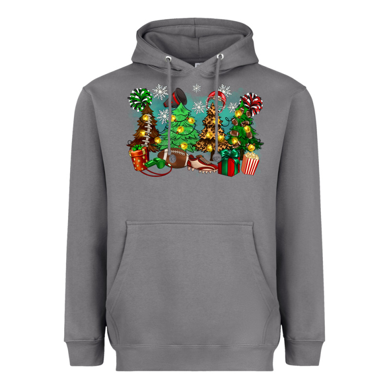 Christmas Trees With Football Heavyweight Hoodie by Zillion Design Studio | Teevron
