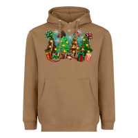 Toasted Coconut christmas trees with football Heavyweight Hoodie - Zillion Design Studio
