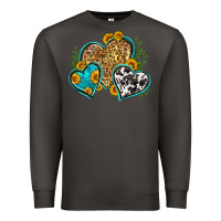 Smoke leopard cowhide hearts Premium Sweatshirt - Zillion Design Studio